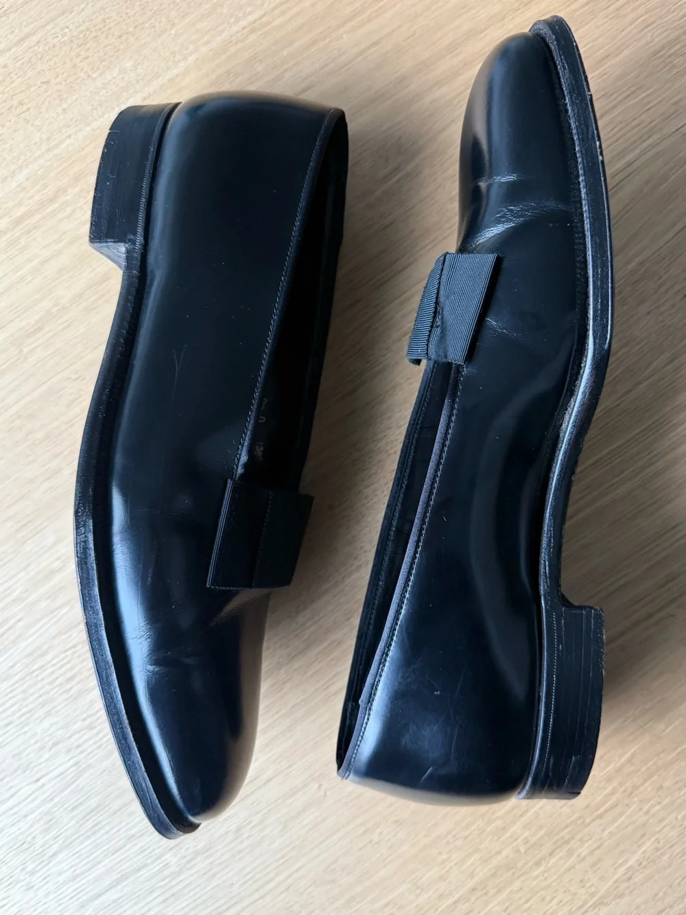 Rare Polo Ralph Lauren Benchmade England Tuxedo Pumps Black Leather 9.5 D